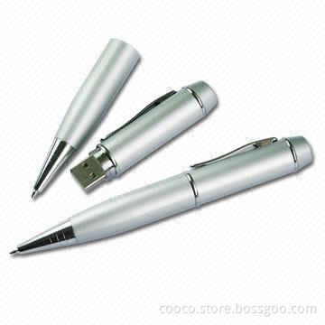 Pen USB Flash Drive with 10 Years Data Retention, CE/RoHS/FCC Certificate and 1 to 256GB Capacity